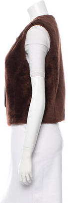 3.1 Phillip Lim Leather-Trimmed Shearling Vest w/ Tags