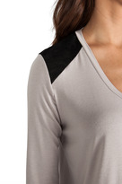 Thumbnail for your product : Mason by Michelle Mason Leather Epaulette Top