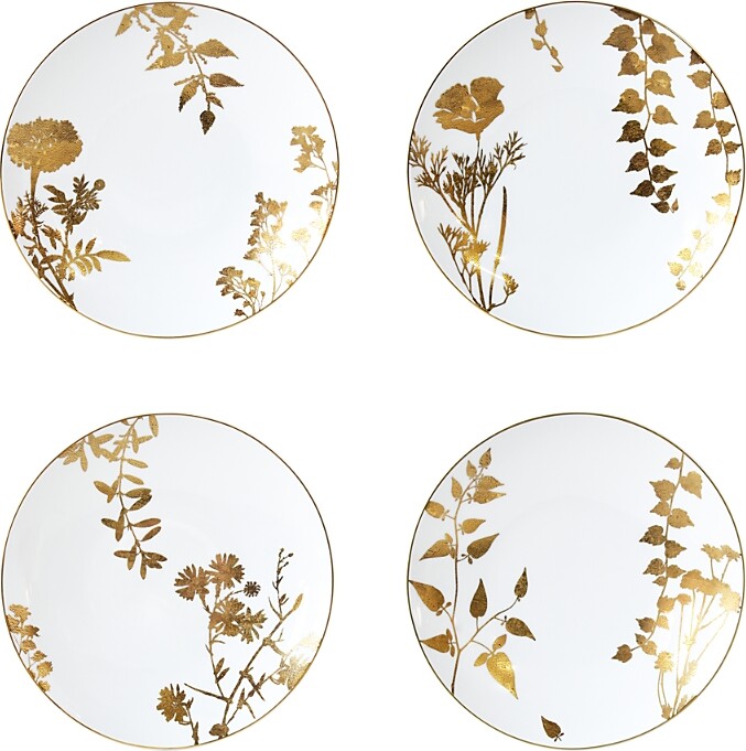 Bernardaud Vegetal Or Assorted Salad Plates, Set of 4