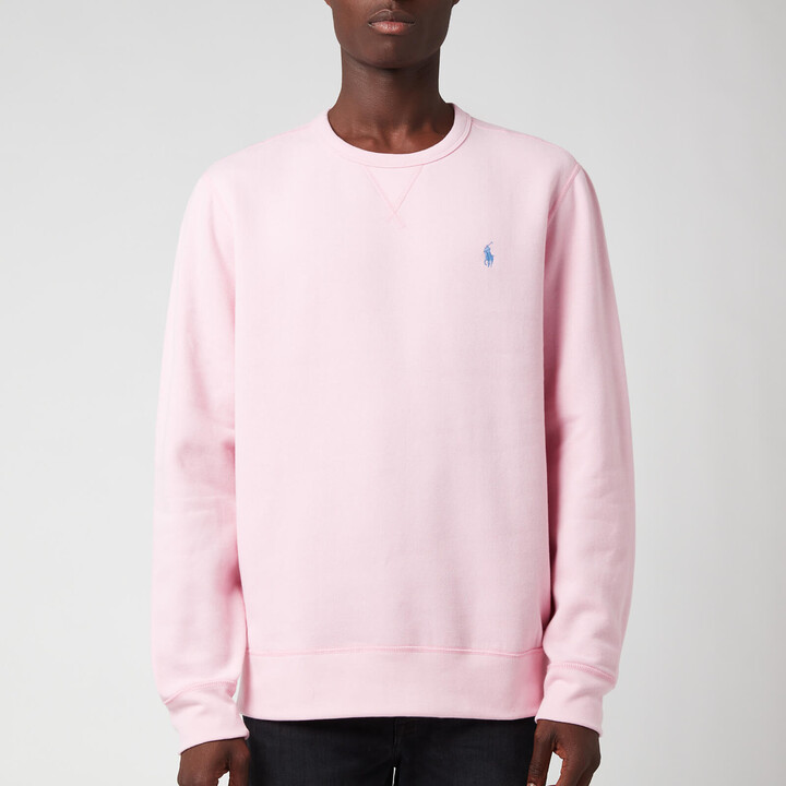 Pink Polo Ralph Lauren Men's Fleece Crewneck Sweatshirt Polo