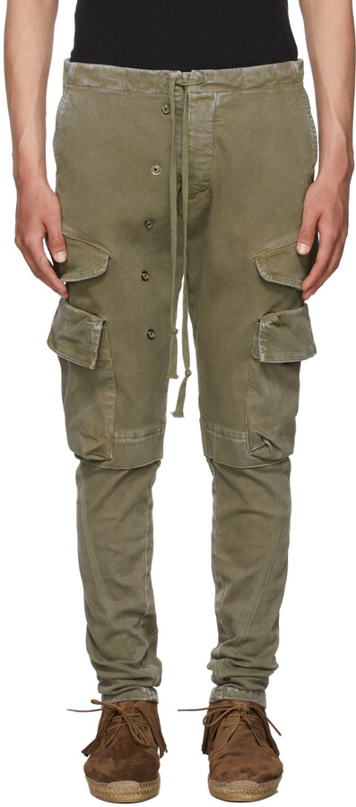Greg Lauren SSENSE Exclusive Khaki Slim Cargo Pants - ShopStyle