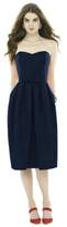 Thumbnail for your product : Alfred Sung Strapless Peau de Soie Midi Dress with Bow Belt