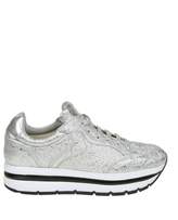 Thumbnail for your product : Voile Blanche margot" Sneakers In Silver Laminated Leather