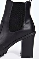 Thumbnail for your product : boohoo Amanda Cleated Block Heel Pull On Boot
