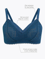 Thumbnail for your product : Marks and Spencer Texture & Lace Non-Wired Nursing Bra B-E