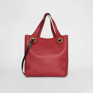 Burberry The Medium Leather Grommet Detail Tote