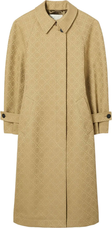 Tory Burch T-monogram jacquard trench coat