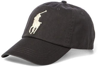 Polo Ralph Lauren Embroidered Leather-Trim Baseball Cap