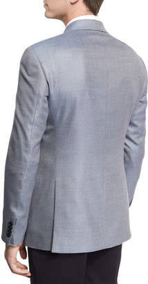Armani Collezioni Neat Two-Button Sport Coat, Light Blue/White