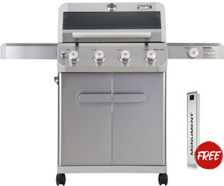 Monument Grills Mesa 405K,4-Burner Gas Grill with Smoker Box and Side Burner, 52,000 BTU – Perfect for Family BBQs, holiday gift