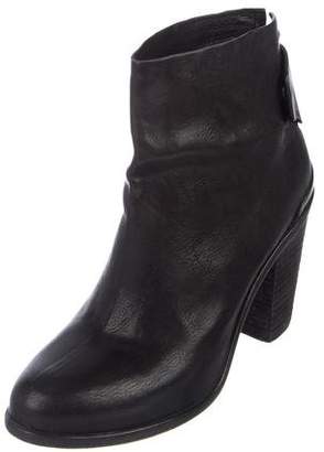 Rag & Bone Leather Round-Toe Ankle Boots
