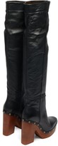 Thumbnail for your product : Jacquemus Sabots Leather Over-the-knee Boots - Black