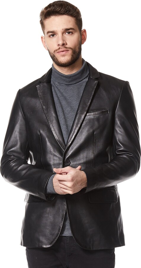 Mens Real Leather Jacket Black Classic Napa Inspired by Witch Hunter Movie 9280 