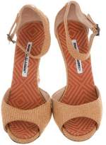Thumbnail for your product : Manolo Blahnik Woven Wedge Sandals