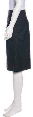Marni Wool Knee-Length Skirt Grey Wool Knee-Length Skirt