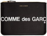 Thumbnail for your product : Comme des Garçons Wallets Black Large Huge Logo Pouch