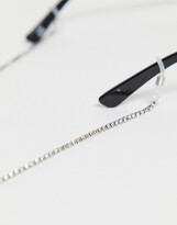 Thumbnail for your product : Pieces rhinestone sunglasses chain in silver