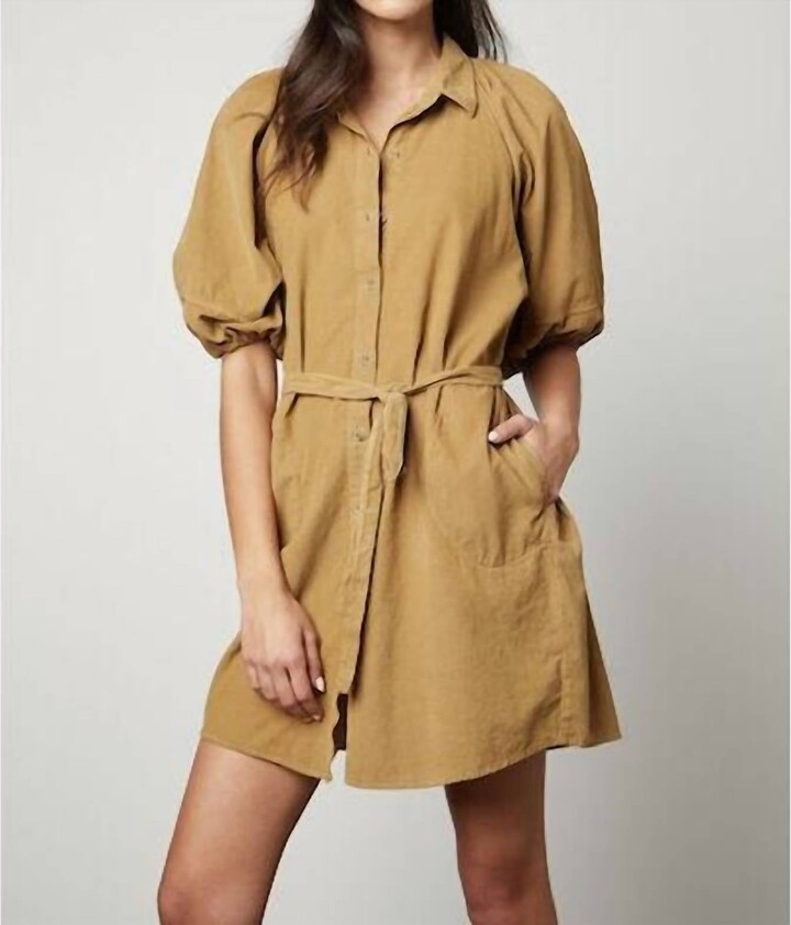 Velvet by Graham & Spencer Kady Button-Up Dress In Ancient