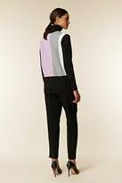 Thumbnail for your product : Wallis Lilac Colour Block Polo Neck Jumper