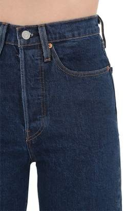 Levi's Cropped High Rise Stretch Denim Jeans