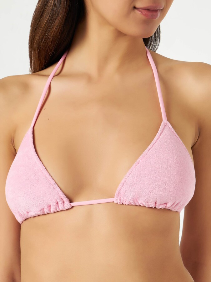 Woman pink crinkle bralette bikini – MC2 Saint Barth