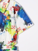 Thumbnail for your product : Off-White Kids Logo-Print Cotton Jumpsuit