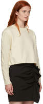 Thumbnail for your product : 3.1 Phillip Lim Off-White Panelled Cable Knit Sweatshirt