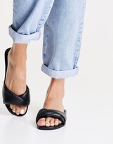 Thumbnail for your product : New Look padded flat mule sandal in black