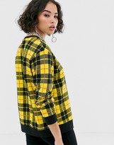Thumbnail for your product : Nike yellow check sweatshirt