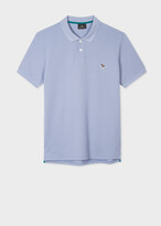 Thumbnail for your product : Paul Smith Men's Pale Blue Organic Cotton-Pique Zebra Polo Shirt