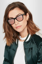 Thumbnail for your product : Elizabeth and James Campbell Wayfarer-style Acetate Mirrored Sunglasses - Black
