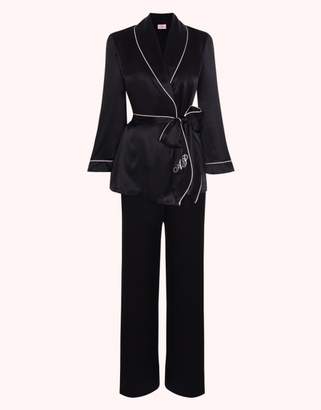 Agent Provocateur Classic Silk Pyjama Top In Black