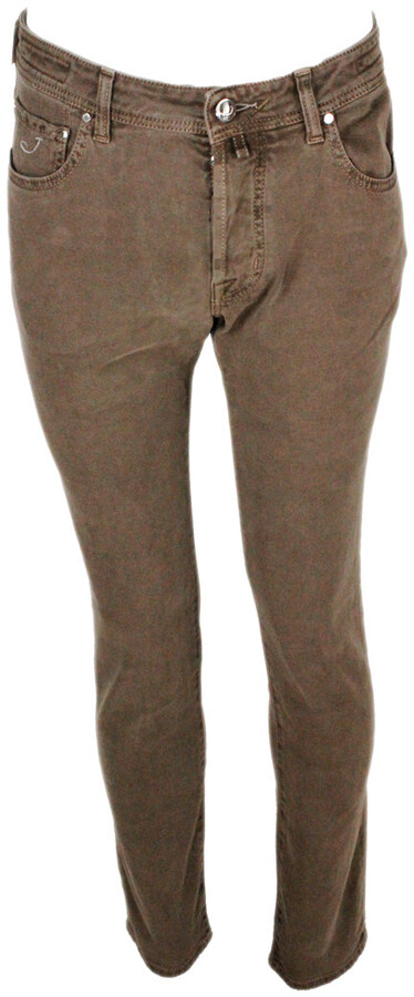 Jacob Cohen Broek Tobacco Velours Bobby - Vergelijk prijzen