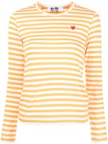 Thumbnail for your product : Comme des Garçons PLAY long-sleeved striped T-shirt