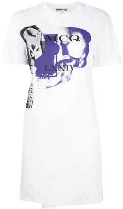 McQ logo print T-shirt dress - women - Cotton - S