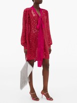 Thumbnail for your product : Ashish Pussy-bow Sequinned Dress - Fuchsia