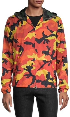 Valentino Camo Hooded Zip-Up Jacket - ShopStyle Outerwear