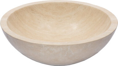 Eden Bath Travertine Bowl Circular Vessel Bathroom Sink