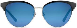 Gucci Cat eye acetate and metal sunglasses
