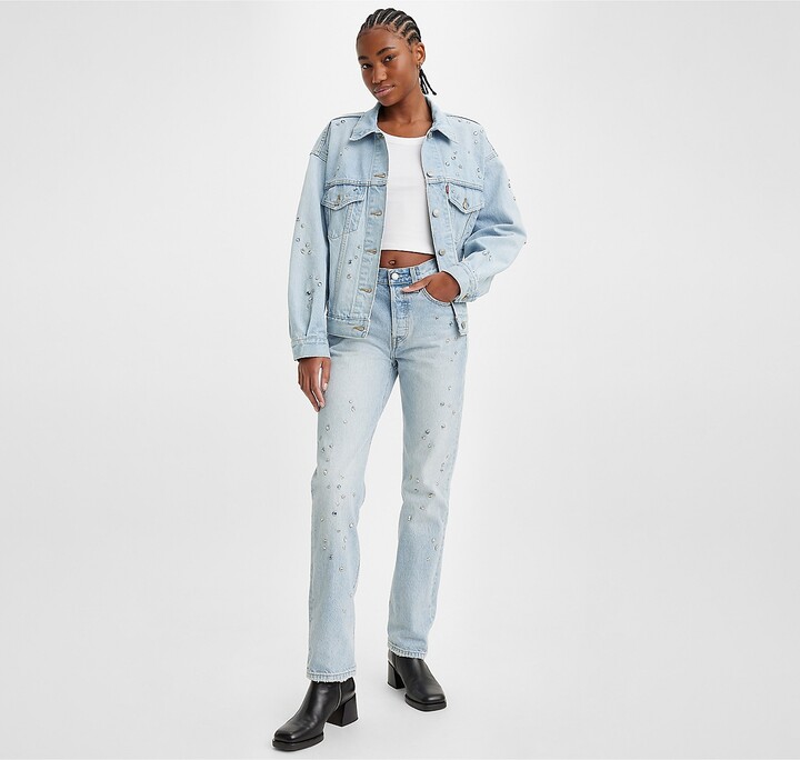 Levi's 501 Original Fit Studded Women's Jeans - Bling Blau