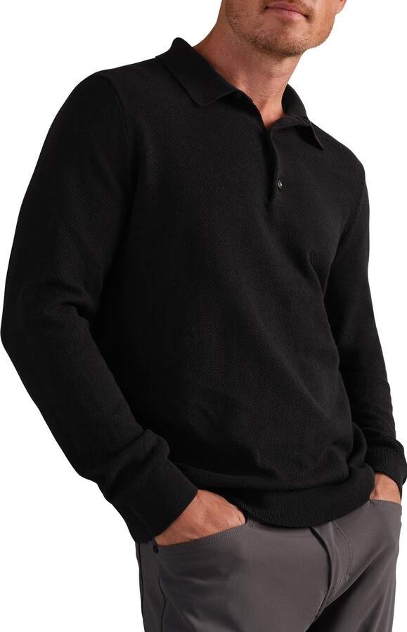 Resolve Piqué Long Sleeve Polo Sweater
