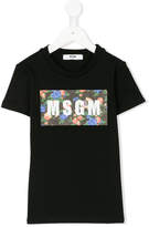 Thumbnail for your product : MSGM Kids floral branded T-shirt