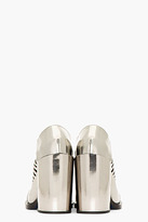 Thumbnail for your product : Jil Sander Silver Leather Cut-Out Runway Heels