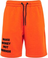 Thumbnail for your product : MAKE MONEY NOT FRIENDS Logo Neon Cotton Jersey Sweat Shorts