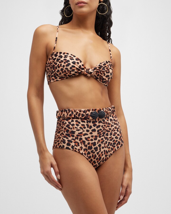 Johanna Ortiz Leopard Uganda High-Waisted Bikini Bottoms - ShopStyle Two  Piece Swimsuits