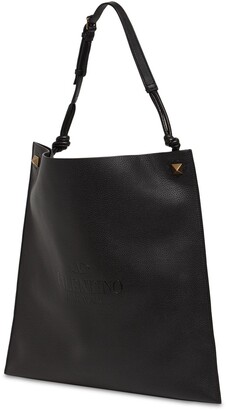 Valentino Garavani Large Flat Leather Tote Bag