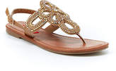 Gold Ankle Strap Flat Sandal - ShopStyle