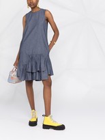 Thumbnail for your product : Boutique Moschino Tiered Denim Flared Dress