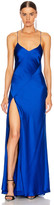 Thumbnail for your product : Mason by Michelle Mason Bias Gown with Slit in Cobalt | FWRD