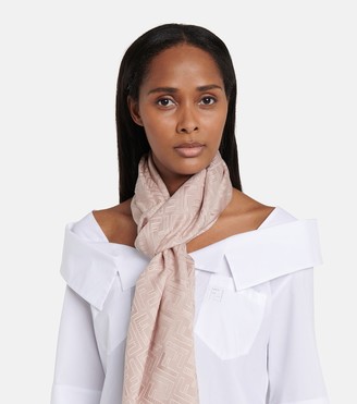 Fendi FF jacquard silk scarf